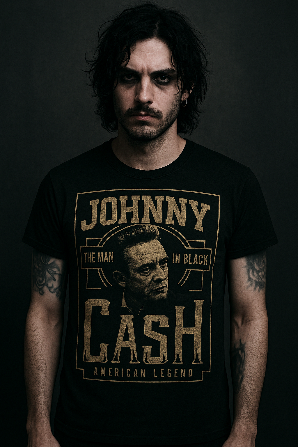 🖤 Polera “The Man in Black” – Johnny Cash x Broken Heart 🖤