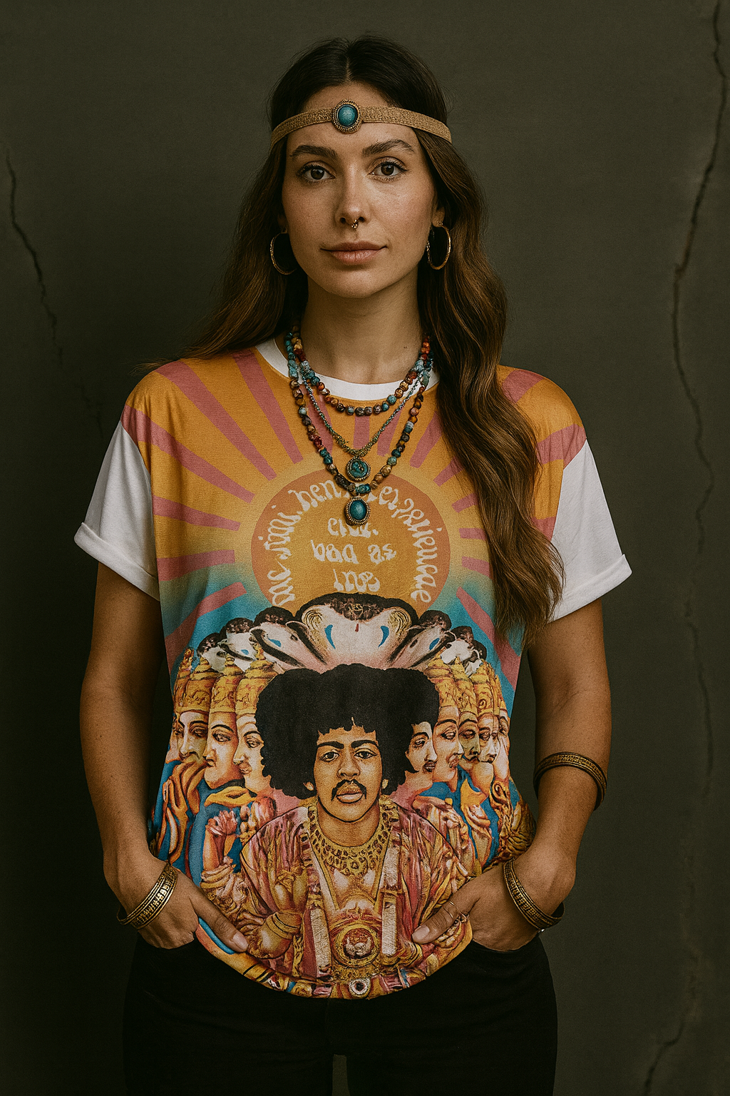 🎸 Polera “Electric Soul” – Jimi Hendrix x Broken Heart