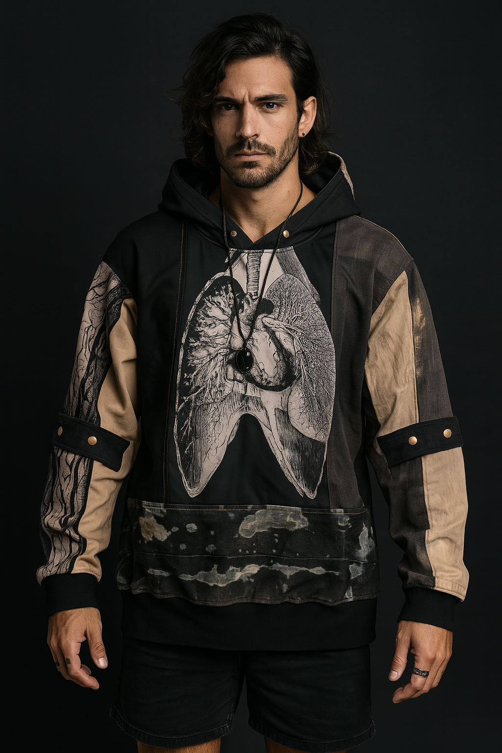 🫀 Hoodie “Anatomía del Vacío” – Broken Heart