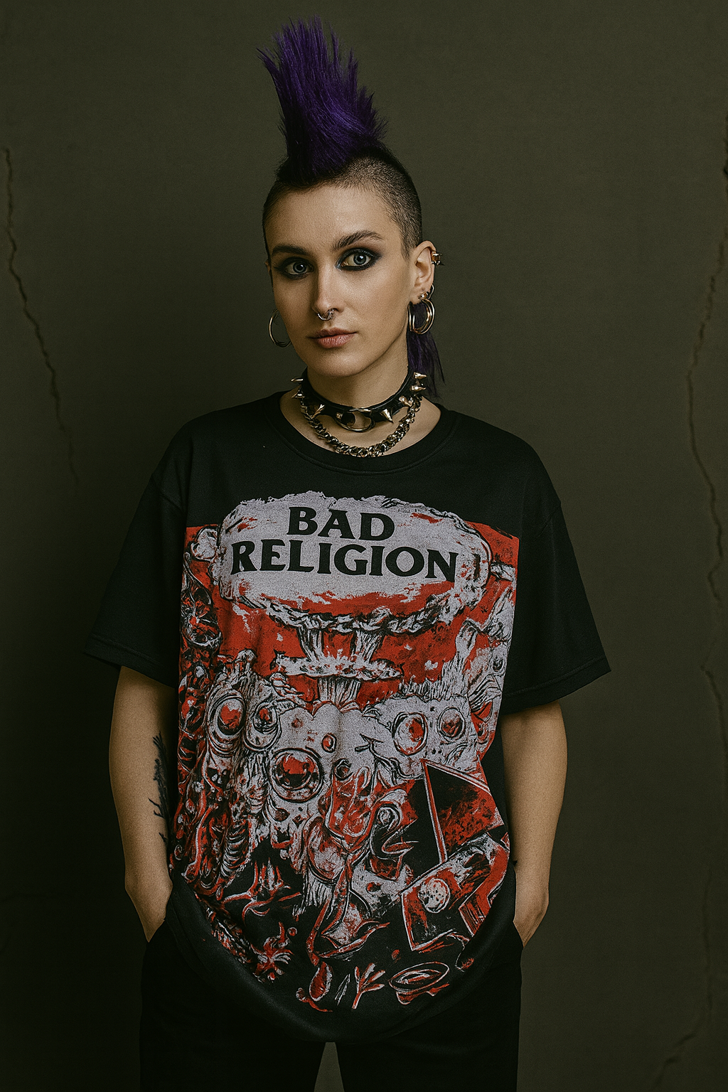 ✖️ Polera “No Control” – Bad Religion x Broken Heart ✖️
